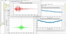 برنامه ی متلب رسم سیگنال زلزله و محاسبه و رسم نمودار خودهمبستگی و تابع چگالی طیفی آن